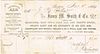 1864 James M. Smith & Co. (agents for Rutledge Dunlop Burkhardt and Massey-Collins) Billhead Boston, Massachusetts
