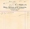 1899 W. C. O'Malley & Co. (agents for Pabst Ballantine and Gold Medal Tivoli) Billhead Clinton, Massachusetts