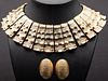 Large Gold-Tone Necklace and Dior Clip Earrings