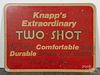 Fiberboard trade sign for Knapp's shoes, 36'' x 48''.