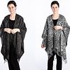 Gray Leopard Poncho and Taupe Tiger Poncho