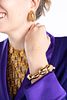 Pauline Trigere Gold Necklace, Earrings & Bracelet