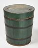 Green Barrel with Hinged Lid