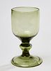 Small Green Glass Goblet