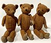 Family of Three Vintage Teddy Bears