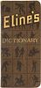 1923 Eline's Pocket Dictionary Jos. Schlitz, Milwaukee Wisconsin