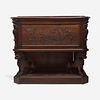 A Renaissance Revival Carved Walnut Chest on Stand Italian, 19th century