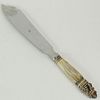 Georg Jensen Acorn Sterling Silver and Stainless Cake Knife. Signed appropriately. Good condition. Measures 10-1/2". Shipping $30.00