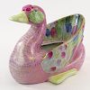 Chinese Porcelain Duck Jardinière Centerpiece. Unsigned. Light rubbing or in good condition. Measures 11-3/4" x 16". Shipping $65.00