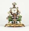 Gump's French gilt-bronze Chinoiserie table clock