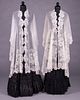TWO LONG EMBROIDERED OR APPLIQUÉD SHAWLS, 1830-1840s