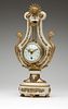 A Louis XVI gilt bronze-mounted petite lyre clock