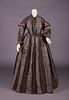 RIBBON STRIPED SILK DAY DRESS, 1860s