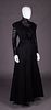 BLACK SILK TRICOT DAY DRESS, c. 1900