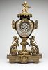 Gilt bronze-mounted Sevres-style urn mantel clock