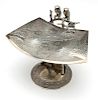 A Victorian silver-plated calling card holder