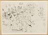 Marc Chagall, Plate LXIII, The Dead Souls, Etching