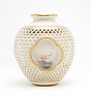 A Royal Worcester reticulated porcelain vase