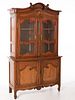 French Provincial Pine Two Part Cabinet, 18th/19th C