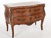 Louis XV Style Kingwood Marble Top Commode