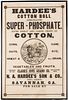 Hardee's Cotton Boll fertilizer Poster, c. 1880
