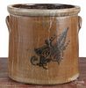 Four-gallon stoneware crock, 19th c., impressed Haxstun & Co. Fort Edward N.Y.