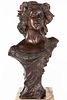 Art Nouveau Style Bronze Bust of a Woman