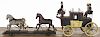 Painted pine English horse drawn carriage, early 20th c., overall - 24 1/2'' l.