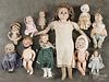 Miscellaneous bisque dolls, 19th/20th c., to include two Morimura Brothers, Japanese kewpies