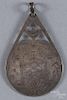 Engraved silver Masonic pendant, inscribed John Lyne (Carlisle PA 1763-1827)