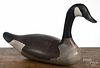 Chesapeake Bay carved and painted high head goose decoy, mid 20th c., 25'' l.