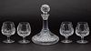 Waterford Ships Decanter and 4 Snifters