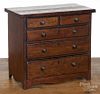Miniature oak chest of drawers, 19th c., 10 1/4'' h., 10 1/4'' w.