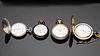Four Pocket Watches by Various Makers