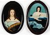 Pair of Chinese Export Oval Portraits
