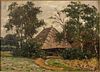 Dutch School, Landscape with Cottage, Oil on Canvas
