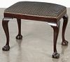 Chippendale style mahogany foot stool, 19'' h., 23'' w., 15'' d.