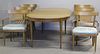 Vintage Dining Set Incl. Center Table and 6 Chairs