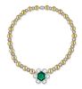 EMERALD NECKLACE WITH NATURAL S SEA PEARL NECKLACE