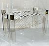 Vintage Lucite and Chrome Backgammon Table