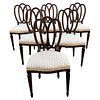 Set of Six Ribbon Back Dining Chairs by Dennis and Leen