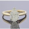 14k Gold 1.25ct Pear Diamond Engagement Ring