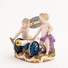 MEISSEN “TWO CHILDREN WITH CANNON" FIGURE