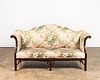 19TH C. ENGLISH CHIPPENDALE-STYLE CAMELBACK SOFA