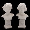 PAIR, COMPOSITE MARBLE BUSTS OF CHILDREN