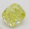 1.02 ct, Natural Fancy Intense Greenish Yellow Even Color, VS2, Cushion cut Diamond (GIA Graded), Appraised Value: $19,000 
