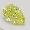 1.12 ct, Natural Fancy Intense Yellow Even Color, IF, Pear cut Diamond (GIA Graded), Appraised Value: $31,000 