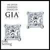 4.02 carat diamond pair Princess cut Diamond GIA Graded 1) 2.01 ct, Color G, VVS2 2) 2.01 ct, Color G, VS1. Appraised Value: $140,100 