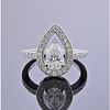 GIA Fred Paris Lovelight 0.74ct Diamond Platinum Ring