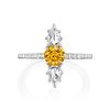 GIA 0.69ct Fancy Vivid Orangy Yellow Diamond Ring